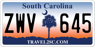 SC license plate ZWV645