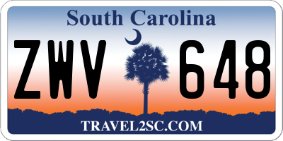 SC license plate ZWV648