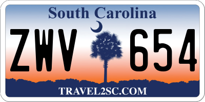SC license plate ZWV654