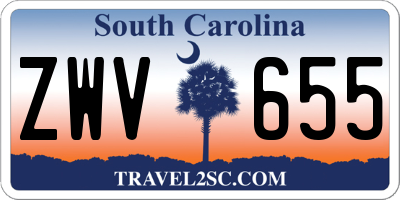 SC license plate ZWV655