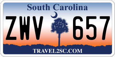 SC license plate ZWV657