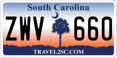 SC license plate ZWV660