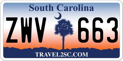 SC license plate ZWV663