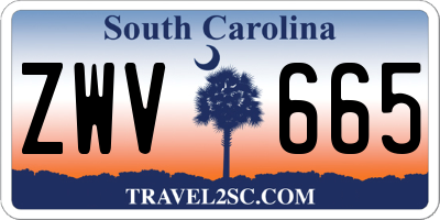 SC license plate ZWV665