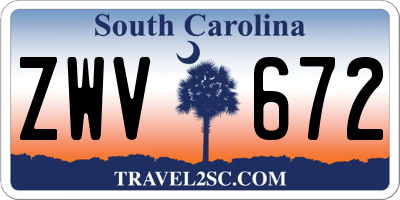 SC license plate ZWV672