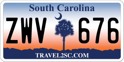SC license plate ZWV676