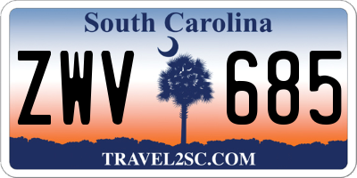 SC license plate ZWV685
