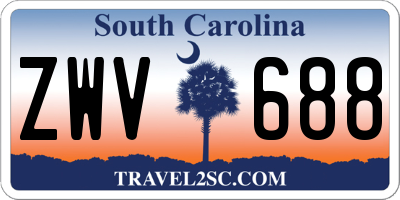 SC license plate ZWV688