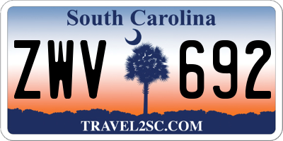 SC license plate ZWV692