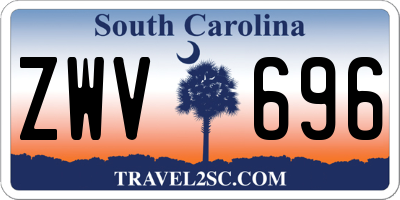 SC license plate ZWV696