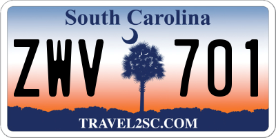SC license plate ZWV701