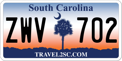 SC license plate ZWV702