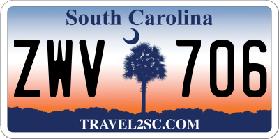 SC license plate ZWV706