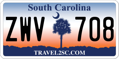 SC license plate ZWV708