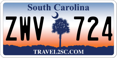 SC license plate ZWV724
