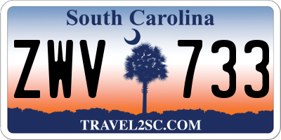 SC license plate ZWV733