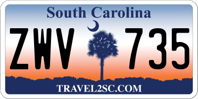 SC license plate ZWV735
