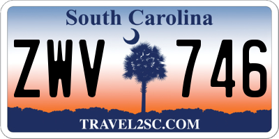 SC license plate ZWV746
