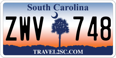 SC license plate ZWV748