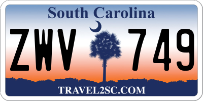 SC license plate ZWV749