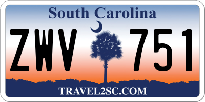 SC license plate ZWV751