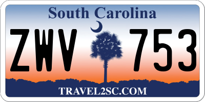 SC license plate ZWV753