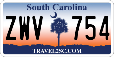 SC license plate ZWV754