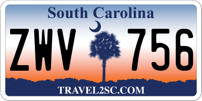 SC license plate ZWV756