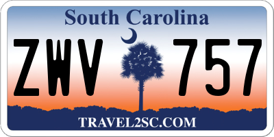 SC license plate ZWV757