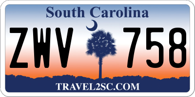 SC license plate ZWV758