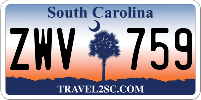 SC license plate ZWV759