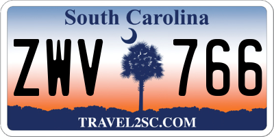 SC license plate ZWV766