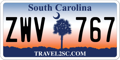 SC license plate ZWV767