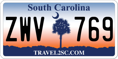 SC license plate ZWV769