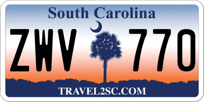 SC license plate ZWV770