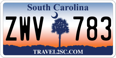 SC license plate ZWV783