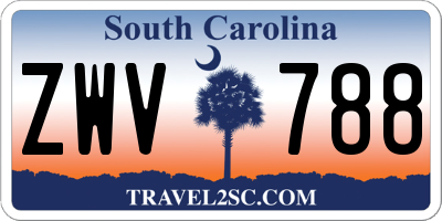 SC license plate ZWV788