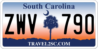 SC license plate ZWV790