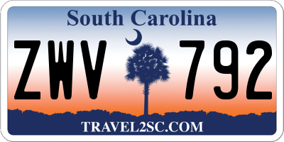 SC license plate ZWV792