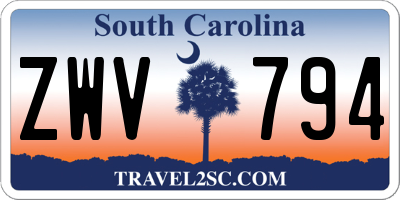 SC license plate ZWV794