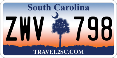 SC license plate ZWV798
