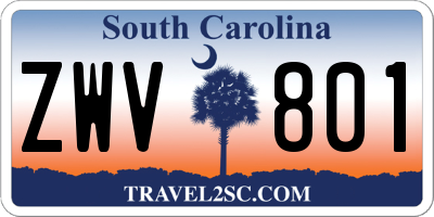 SC license plate ZWV801