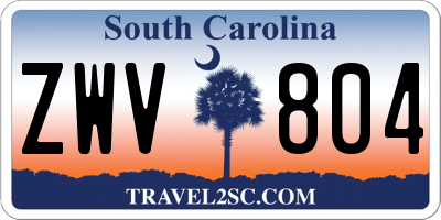 SC license plate ZWV804