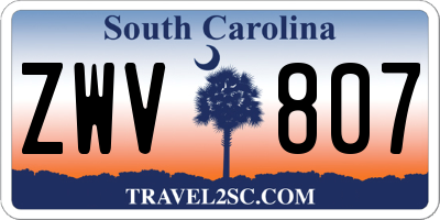 SC license plate ZWV807