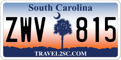 SC license plate ZWV815