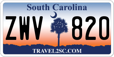 SC license plate ZWV820