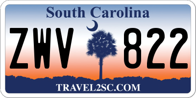 SC license plate ZWV822