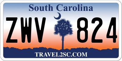 SC license plate ZWV824