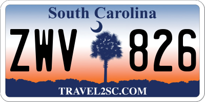 SC license plate ZWV826