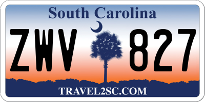 SC license plate ZWV827